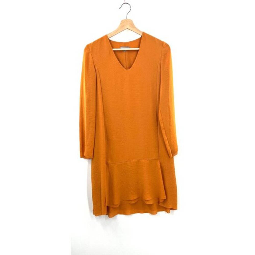 COS mustard yellow gold long sleeve shift dropped waist asymmetrical lagenlook 2